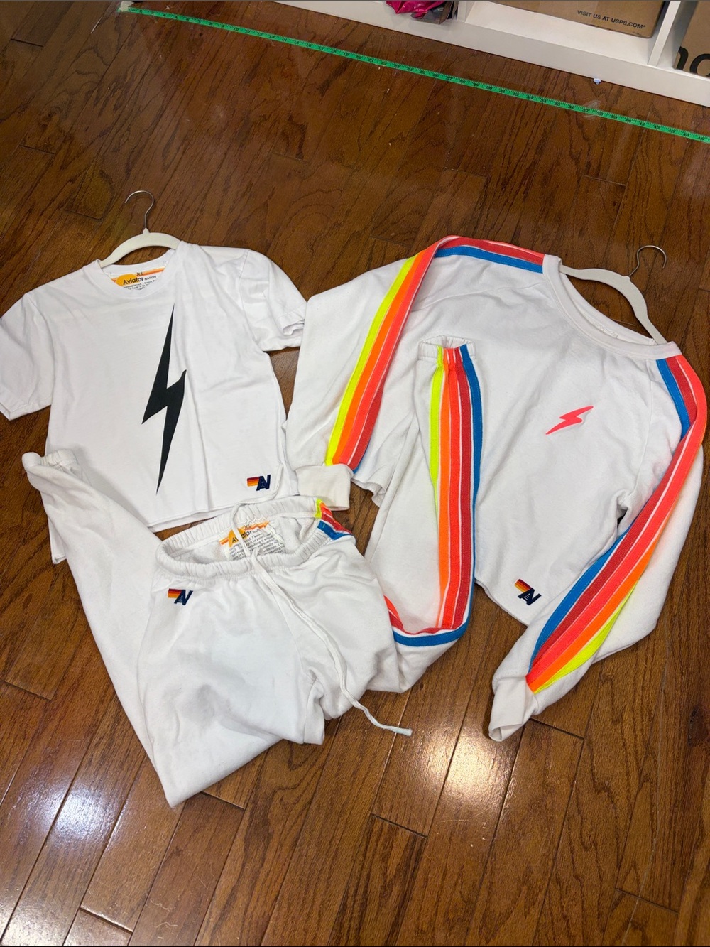 346. Aviator Nation 3 piece bundle rainbow lightning set